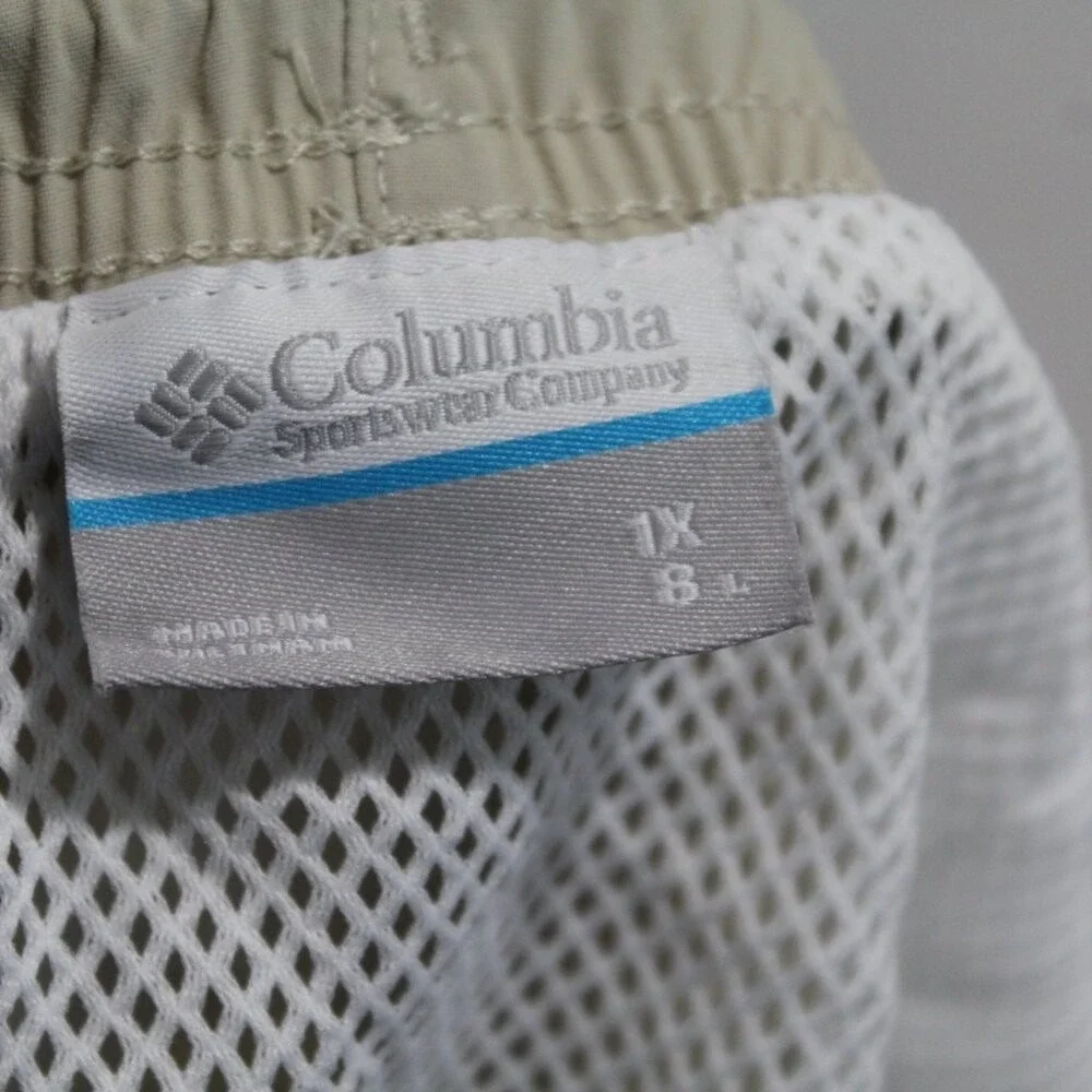 Columbia Men Tan UPF 50 Shorts Casual Board Shorts Size 1X